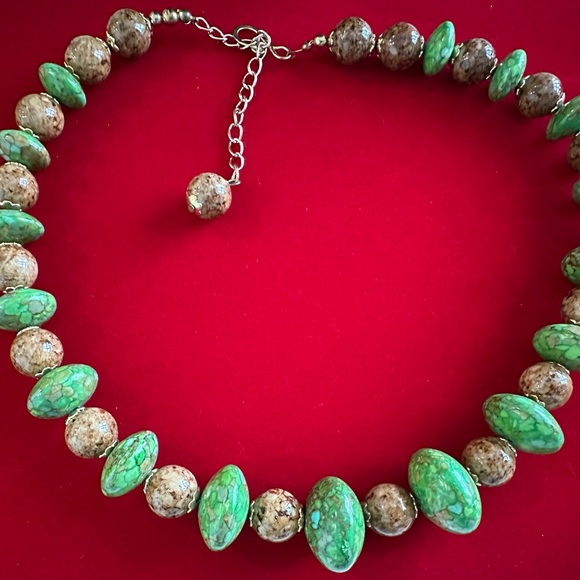 Polished Artisan Stone Green Gaspeite Orka Agate - Picture 5 of 8